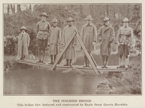 The finished bridge designed and constructed by Eagle Scout Garvin Hornlein